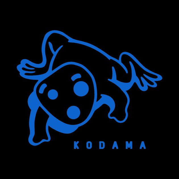 Kodama. A spirit in Japanese folklore that inhabit trees in blue ink by croquis design