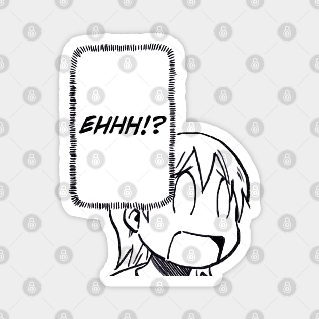 I draw that panel of yuuko goes ehhh / funny nichijou face meme Magnet by mudwizard