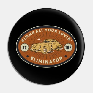 Zz Top - Eliminator // Art Work Logos Vintage Style Fan Art Designs Pin