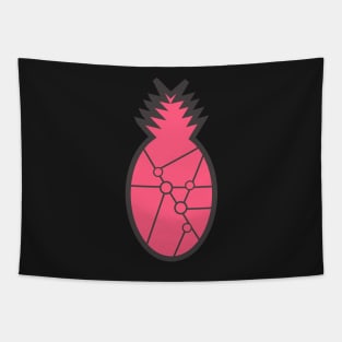 Pineapple network in pink Tapestry