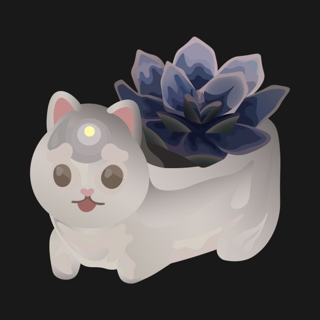 White Succulent Cat! by emiliapapaya