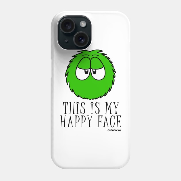 Happy Face - Fluffball Friends Phone Case by CeeGeeToons