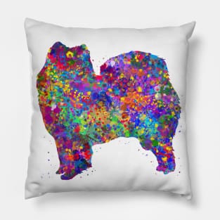 Samoyed Dog watercolor Pillow