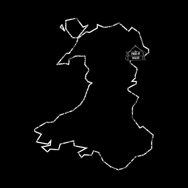 Wrexham Pride of Wales Outline Map by TerraceTees
