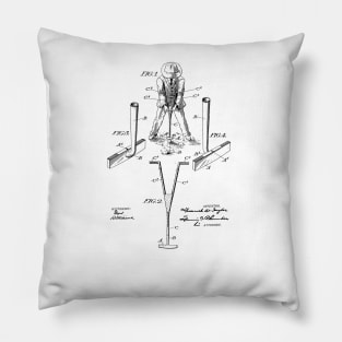 Golf Club Vintage Patent Drawing Pillow