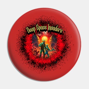 Deep Space Invaders Graphic Pin