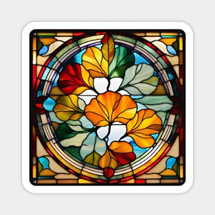 Ginkgo Inspired Stained Glass Magnet