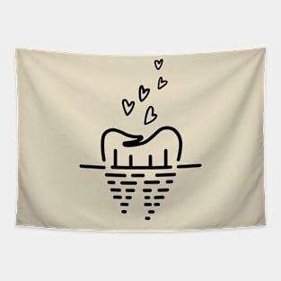 Dentist Love Tooth Tapestry