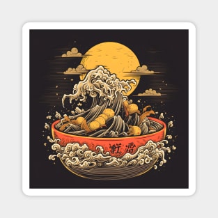 Ramen Noodles Great Wave Off Kanagawa Hokusai Magnet