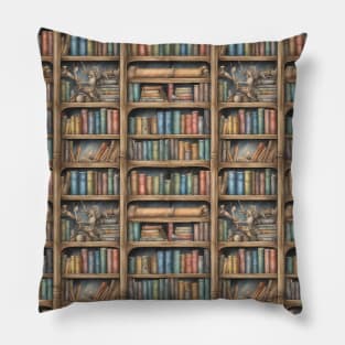 Fairytale Bookshelf Pattern Pillow