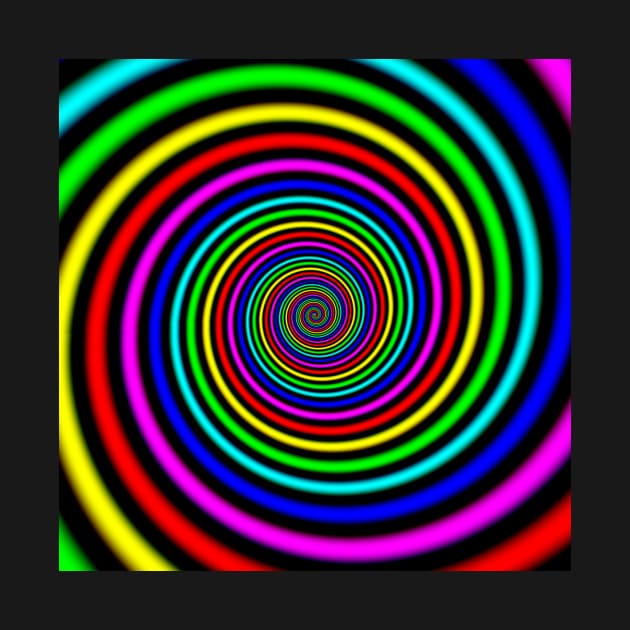 Colorful Trippy Spiral by AKdesign