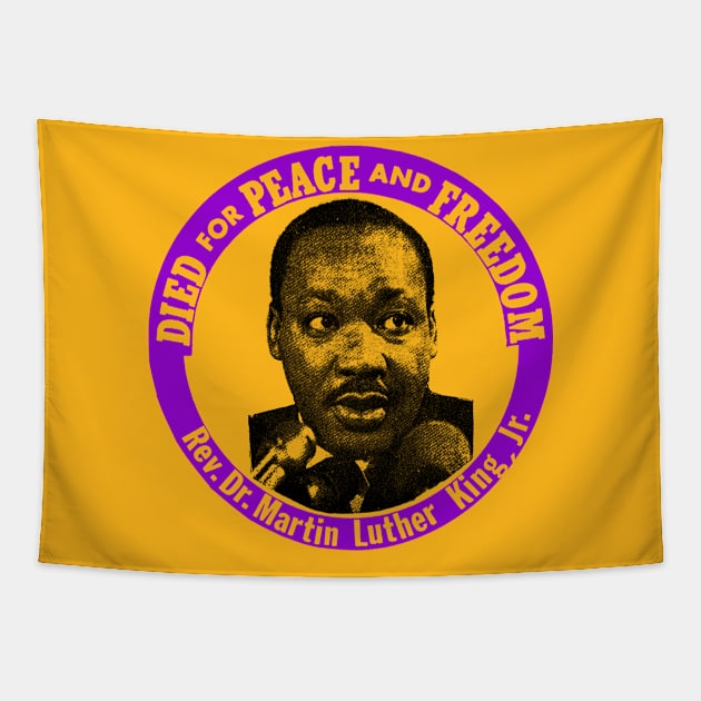 Martin Luther King /// Vintage Pin Design Tapestry by CultOfRomance