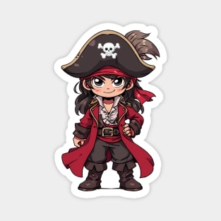 Cute Happy Cartoon Pirate Buchaneer Boy Magnet