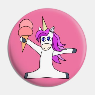 Unicorn splits while holding an ice cream Pin