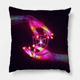 Psychedelic Energy Hands 6 (GIF) Pillow
