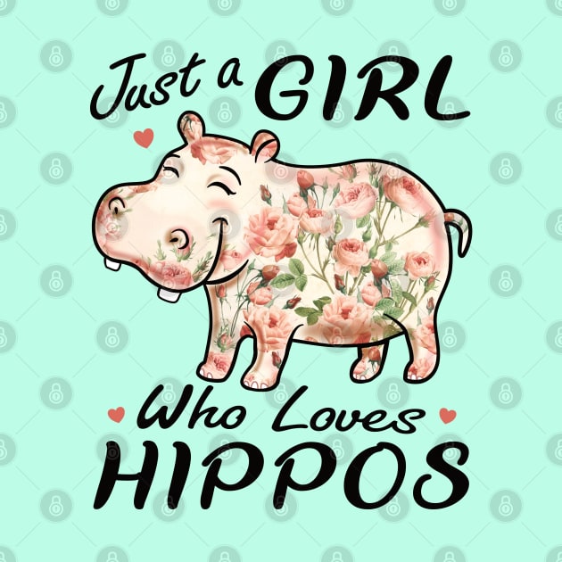 Flower Hippopotamus -Just A Girl Who Loves Hippos by PnJ