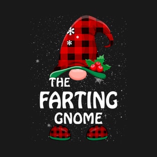 Farting Gnome Buffalo Plaid Matching Family Christmas Funny Pajama T-Shirt