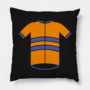 Orange & Blue Cycling Jersey Pattern Pillow