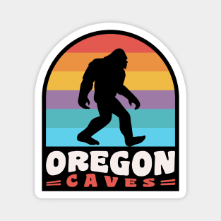Oregon Caves National Monument Bigfoot Sasquatch Retro Magnet