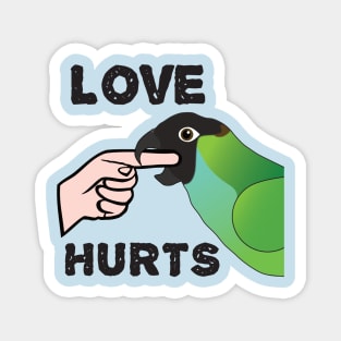 Love Hurts - Nanday Conure Parrot Magnet