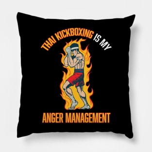 Funny Muay Thai Kickboxing MMA and Mixed Martial Arts Pillow