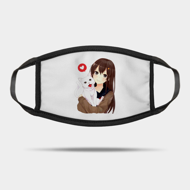 Anime Girl Cute Cat Neko Cat Mask Teepublic