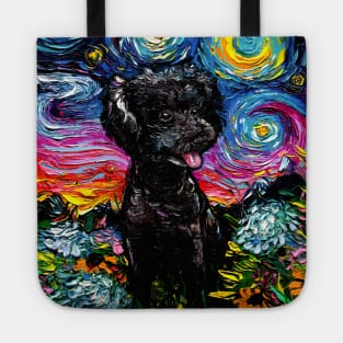 Black Poodle Night 3 Tote