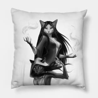 Two sorceress cats Pillow