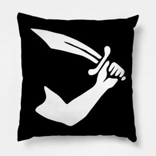 Pirate Flag - The Rhode Island Pirate Thomas Tew- Jolly Roger Flag Pillow