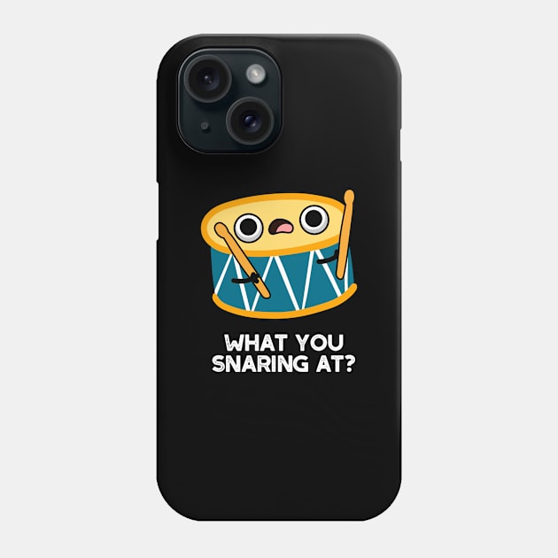 What Are You Snaring At Cute Drummer Drum Pun Phone Case by punnybone