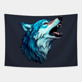 Sky wolf print Tapestry