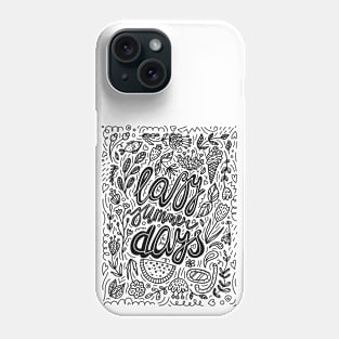 Lazy Summer Days Black And White Poster Phone Case