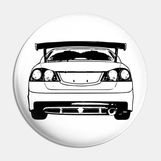 Civic Type R FD2 Back View Sketch Art Pin