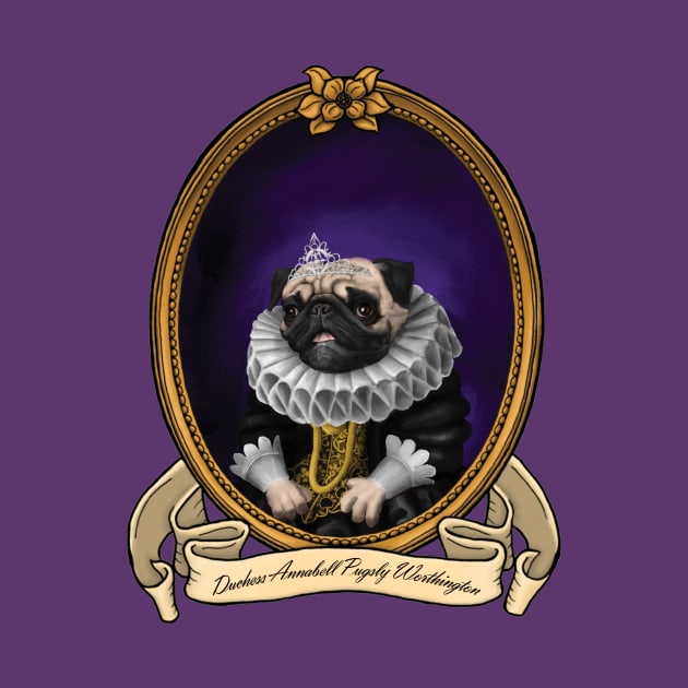 Renaissance Dog - Duchess Annabell Pugsly Worthington III by JMSArt