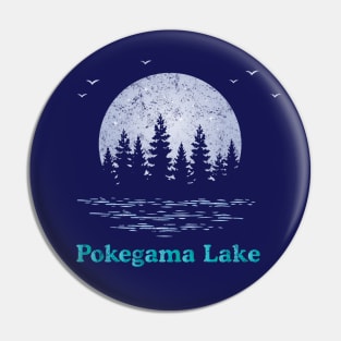 Pokegama Lake Moon Stars Trees Outdoors Pin