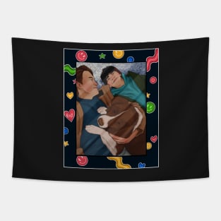 Nick and Charlie - heartstopper birthday gift photo Tapestry