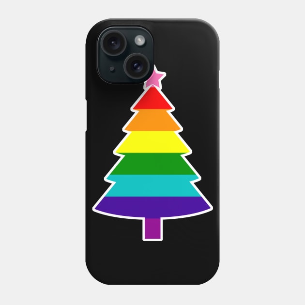 Christmas Tree LGBT Flag Gilbert Baker PRIDE Rainbow Phone Case by aaallsmiles