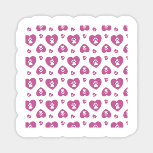 Dog Heart Pink Magnet