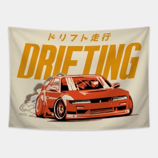 Drifting - Aesthetic Japanese Drift Racer Tapestry