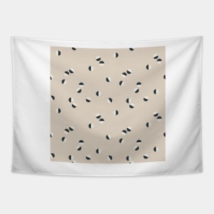 Scattered Dots Minimalist Geometric Pattern - Sand and Ocean Tapestry