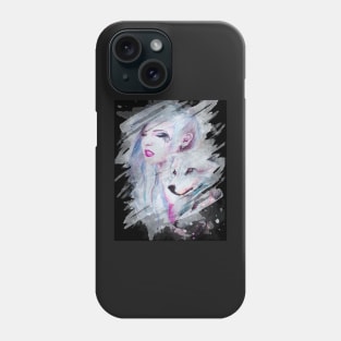 Girl with Wolves - Girl Who Loves Wolves Phone Case