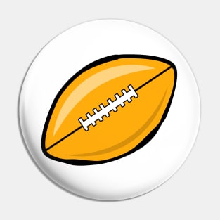 American Football Ball Illustration Pin