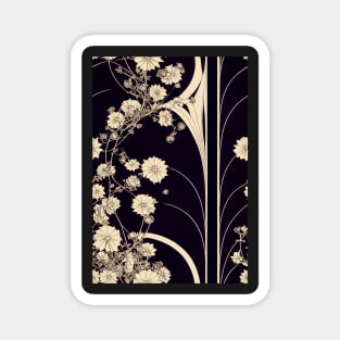 Beautiful White Floral pattern #64 Magnet