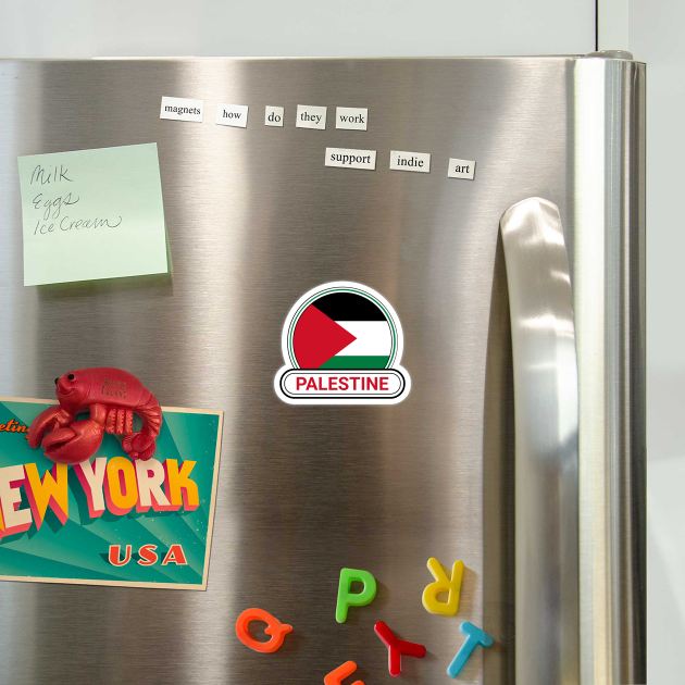 Palestine Country Badge - Palestine Flag by Yesteeyear