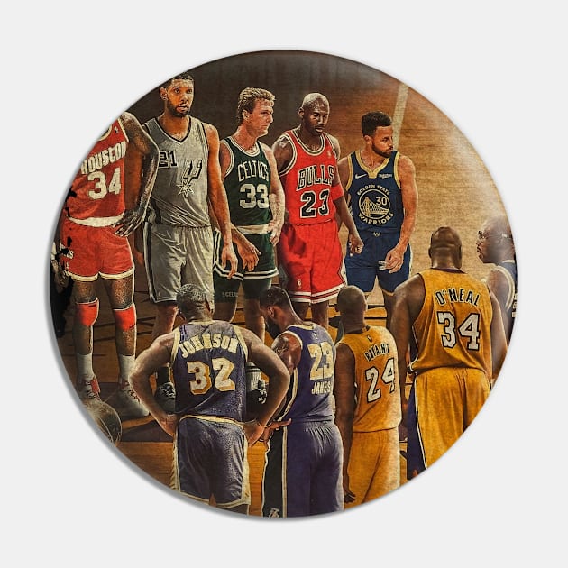 GOAT in Basketball Pin by Omeshshopart