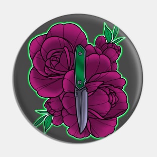 Knife and Roses Pin