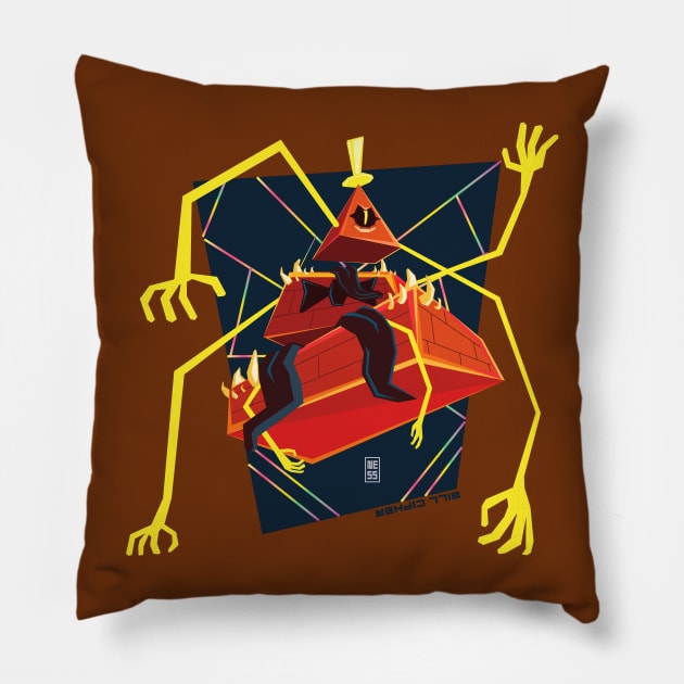 Bill Cipher Art Pillow by NessSquare