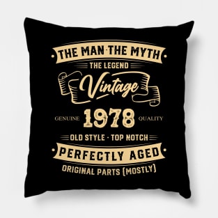 The Legend Vintage 1978 Perfectly Aged Pillow