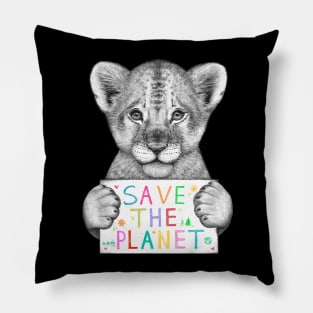 Lion cub save the planet Pillow