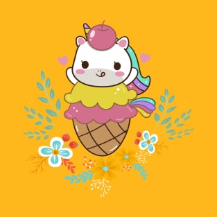 Cute Ice Cream Unicorn T-Shirt